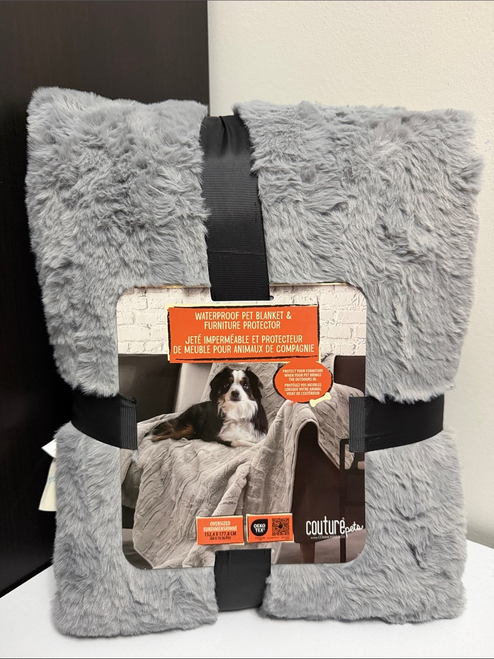 ™ Grey Waterproof Pet Blanket - Plush Furniture Protector